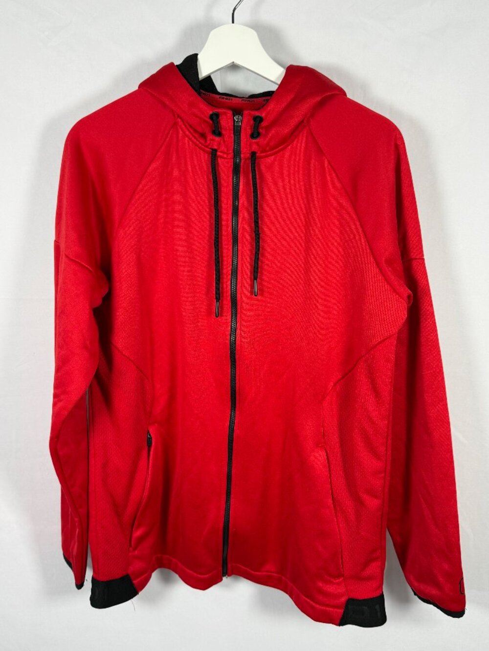 AND1 Full Zip Red Jacket Hoodie Size Small Basketball Hooded Sports Workout